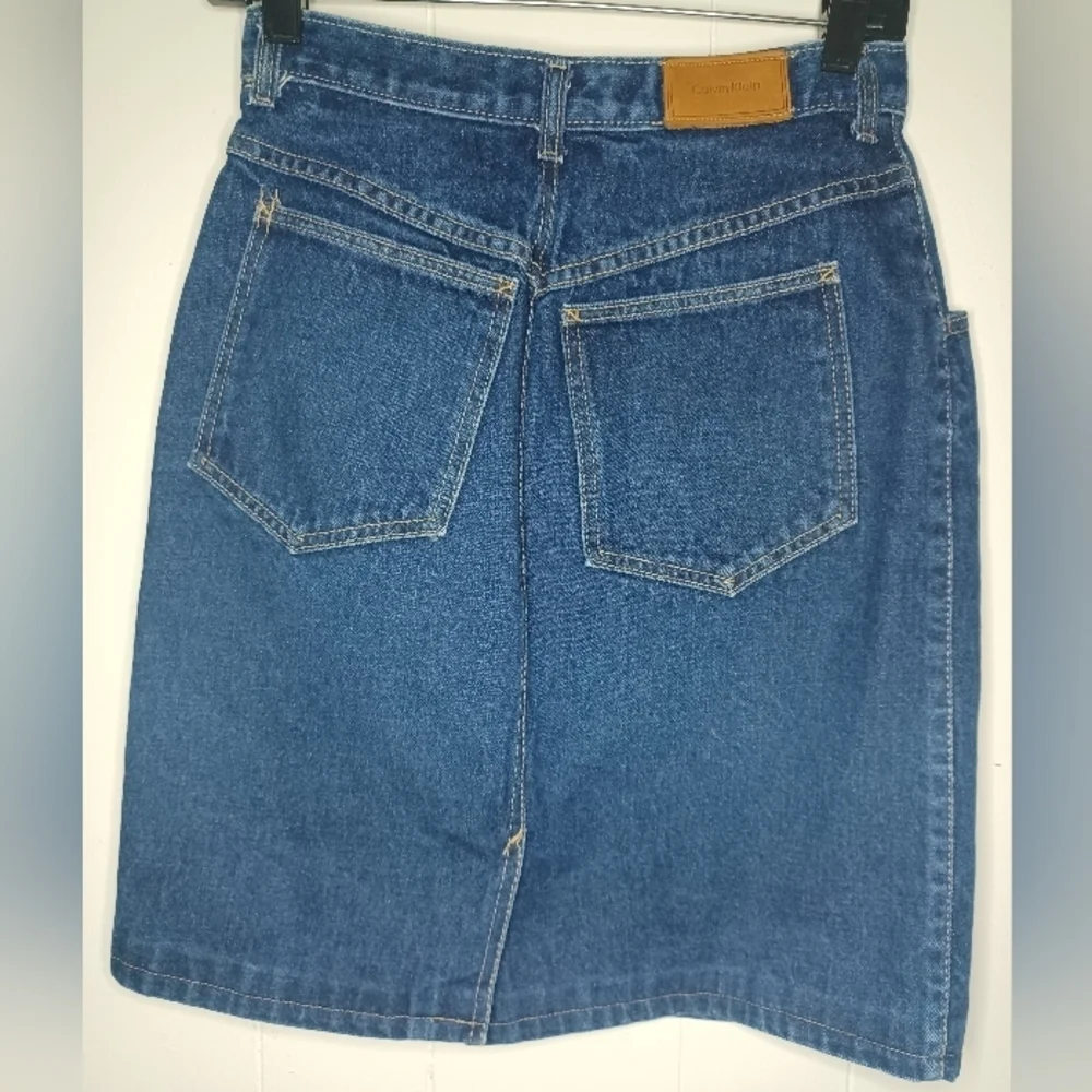 Calvin Klein Denim Blue Pencil Skirt